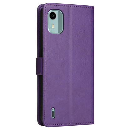 KT Leather Series-2 For Nokia C12 4G / C12 Plus / C12 Pro Flip Folio Case Stand PU Leather Solid Color Wallet Phone Cover