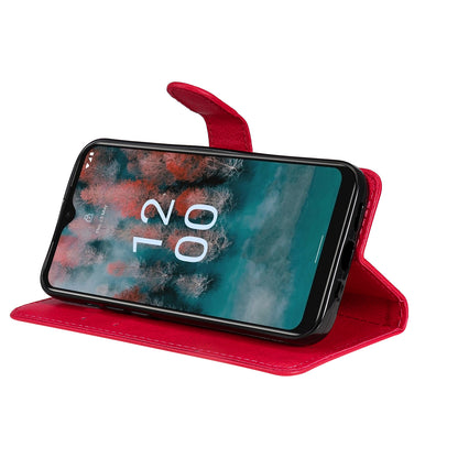 KT Leather Series-2 For Nokia C12 4G / C12 Plus / C12 Pro Flip Folio Case Stand PU Leather Solid Color Wallet Phone Cover