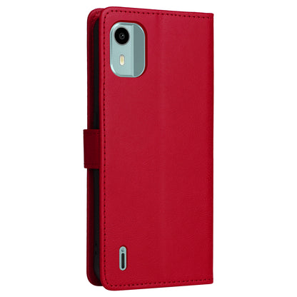 KT Leather Series-2 For Nokia C12 4G / C12 Plus / C12 Pro Flip Folio Case Stand PU Leather Solid Color Wallet Phone Cover