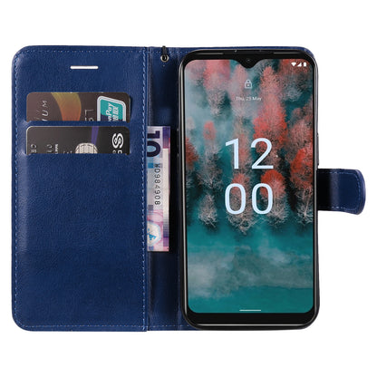 KT Leather Series-2 For Nokia C12 4G / C12 Plus / C12 Pro Flip Folio Case Stand PU Leather Solid Color Wallet Phone Cover