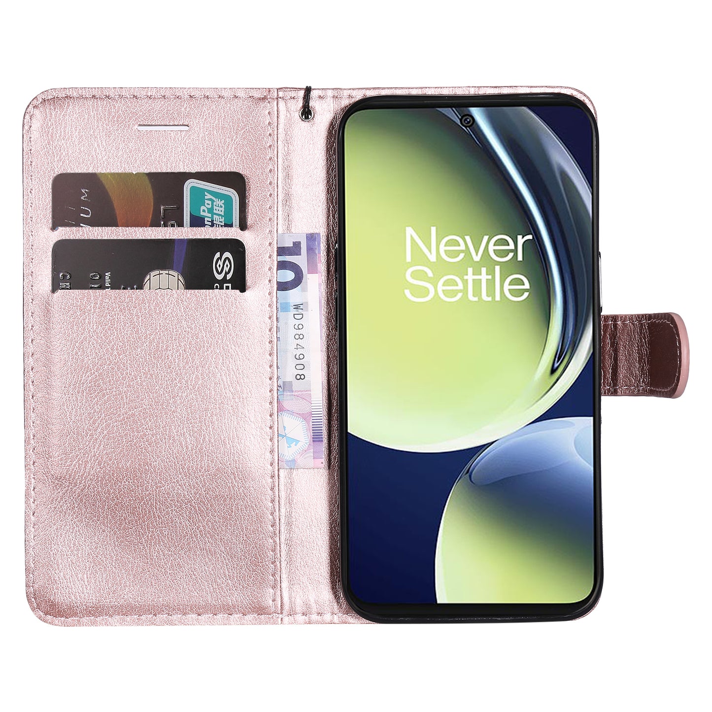 KT Leather Series-2 Wallet Folio Case for OnePlus Nord CE 3 Lite 5G / Nord N30 5G , PU Leather Stand Solid Color Phone Cover