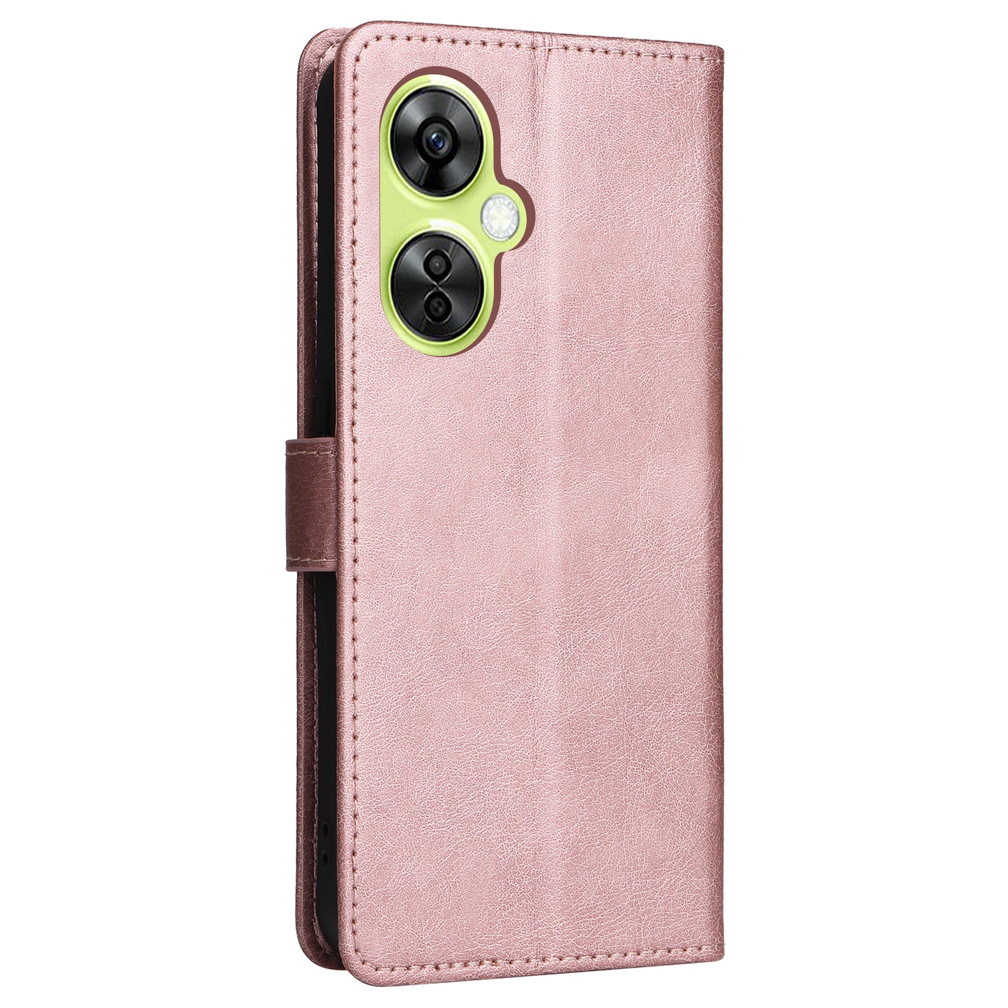 KT Leather Series-2 Wallet Folio Case for OnePlus Nord CE 3 Lite 5G / Nord N30 5G , PU Leather Stand Solid Color Phone Cover