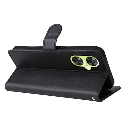 KT Leather Series-2 Wallet Folio Case for OnePlus Nord CE 3 Lite 5G / Nord N30 5G , PU Leather Stand Solid Color Phone Cover