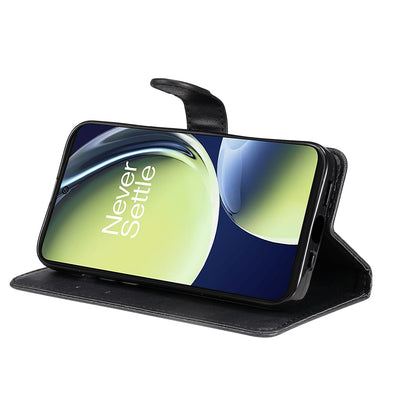 KT Leather Series-2 Wallet Folio Case for OnePlus Nord CE 3 Lite 5G / Nord N30 5G , PU Leather Stand Solid Color Phone Cover