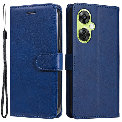 KT Leather Series-2 Wallet Folio Case for OnePlus Nord CE 3 Lite 5G / Nord N30 5G , PU Leather Stand Solid Color Phone Cover