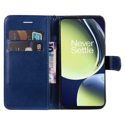 KT Leather Series-2 Wallet Folio Case for OnePlus Nord CE 3 Lite 5G / Nord N30 5G , PU Leather Stand Solid Color Phone Cover