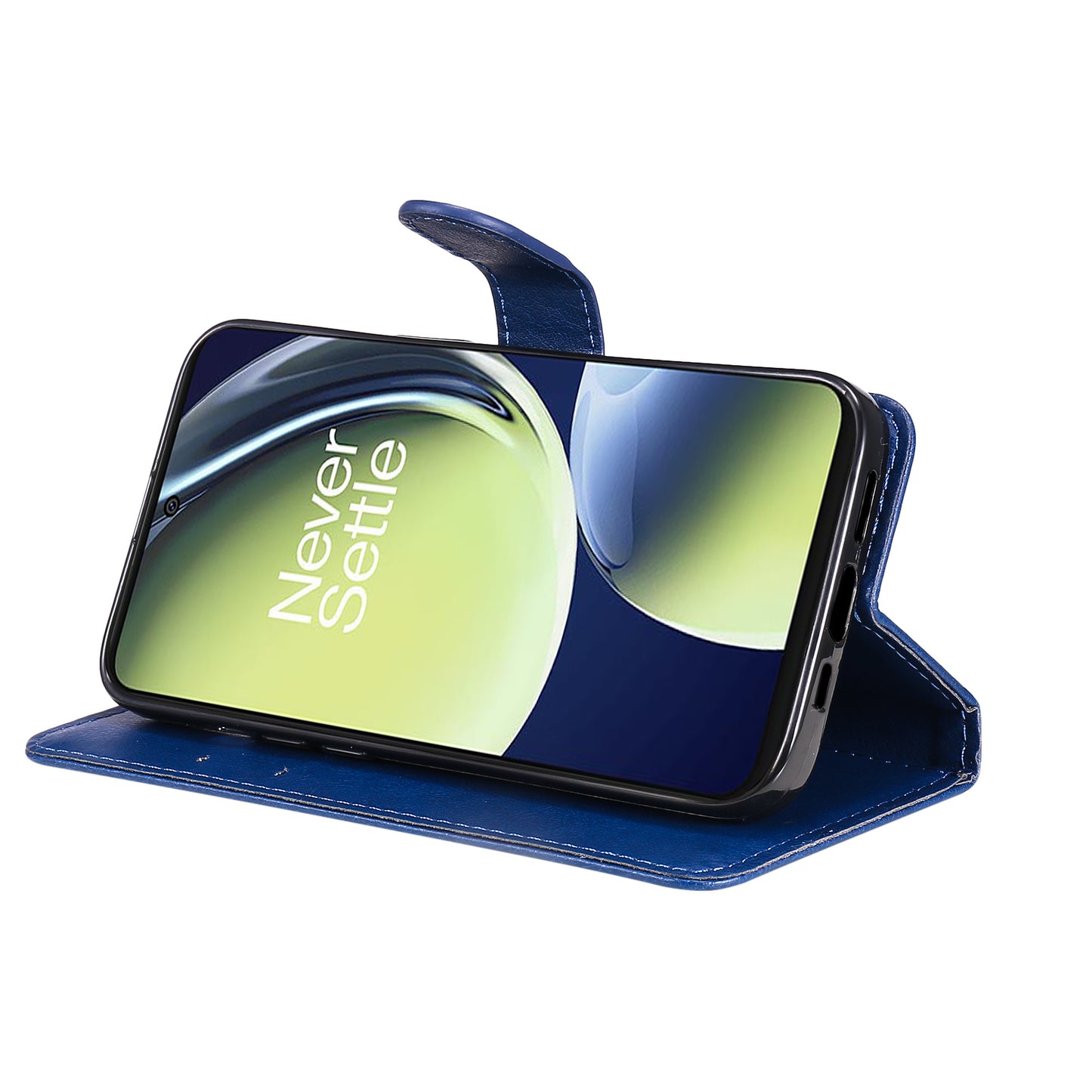 KT Leather Series-2 Wallet Folio Case for OnePlus Nord CE 3 Lite 5G / Nord N30 5G , PU Leather Stand Solid Color Phone Cover