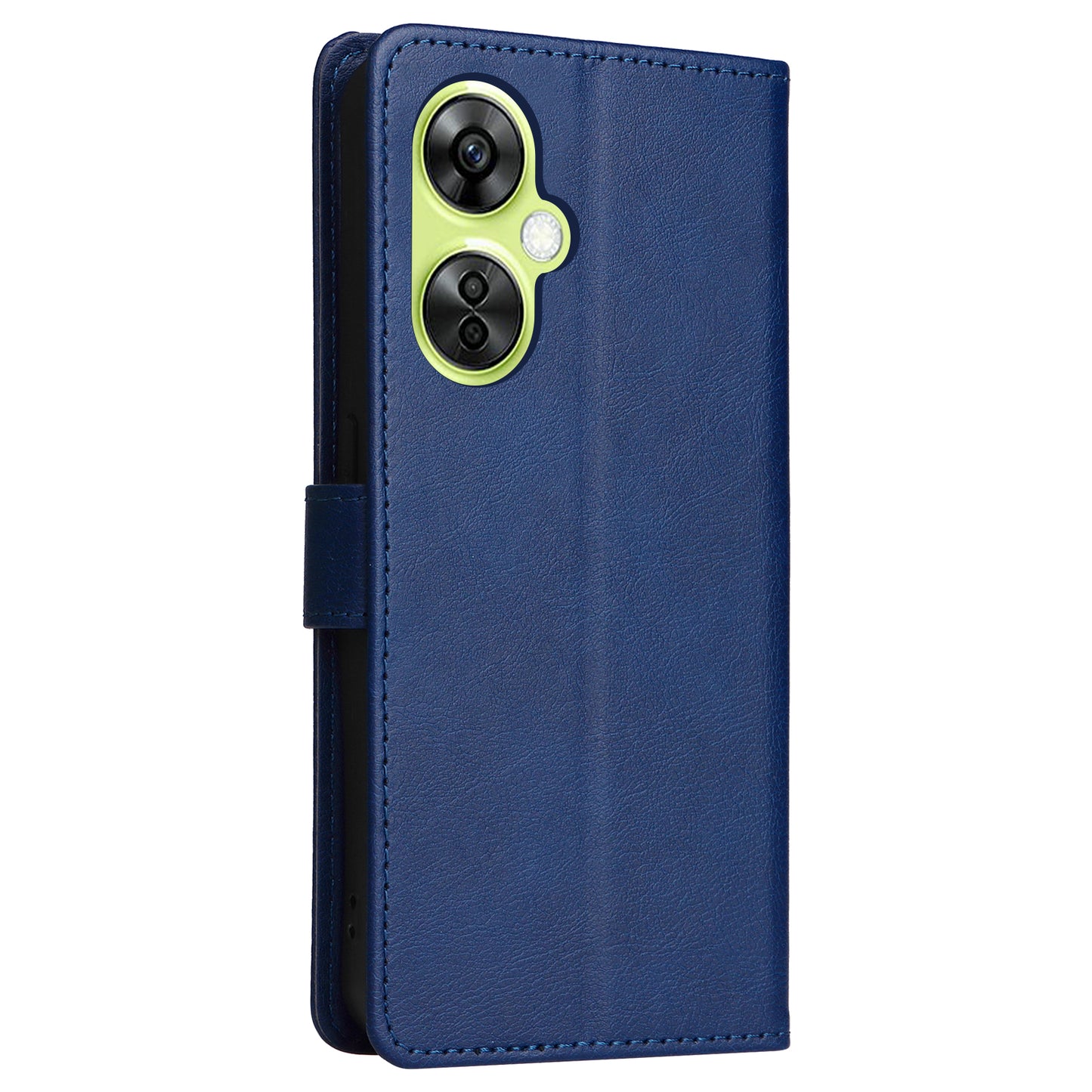 KT Leather Series-2 Wallet Folio Case for OnePlus Nord CE 3 Lite 5G / Nord N30 5G , PU Leather Stand Solid Color Phone Cover