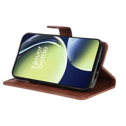 KT Leather Series-2 Wallet Folio Case for OnePlus Nord CE 3 Lite 5G / Nord N30 5G , PU Leather Stand Solid Color Phone Cover