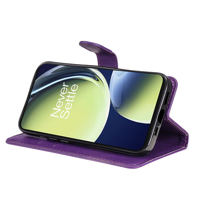 KT Leather Series-2 Wallet Folio Case for OnePlus Nord CE 3 Lite 5G / Nord N30 5G , PU Leather Stand Solid Color Phone Cover