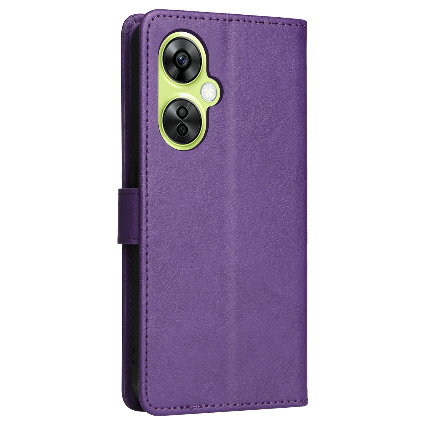 KT Leather Series-2 Wallet Folio Case for OnePlus Nord CE 3 Lite 5G / Nord N30 5G , PU Leather Stand Solid Color Phone Cover