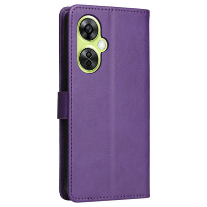 KT Leather Series-2 Wallet Folio Case for OnePlus Nord CE 3 Lite 5G / Nord N30 5G , PU Leather Stand Solid Color Phone Cover