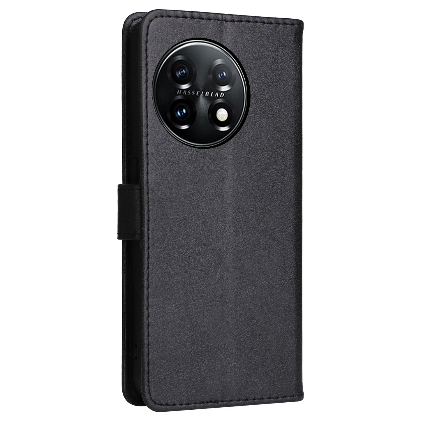 KT Leather Series-2 For OnePlus 11 5G Flip Stand Phone Cover PU Leather Solid Color Wallet Case