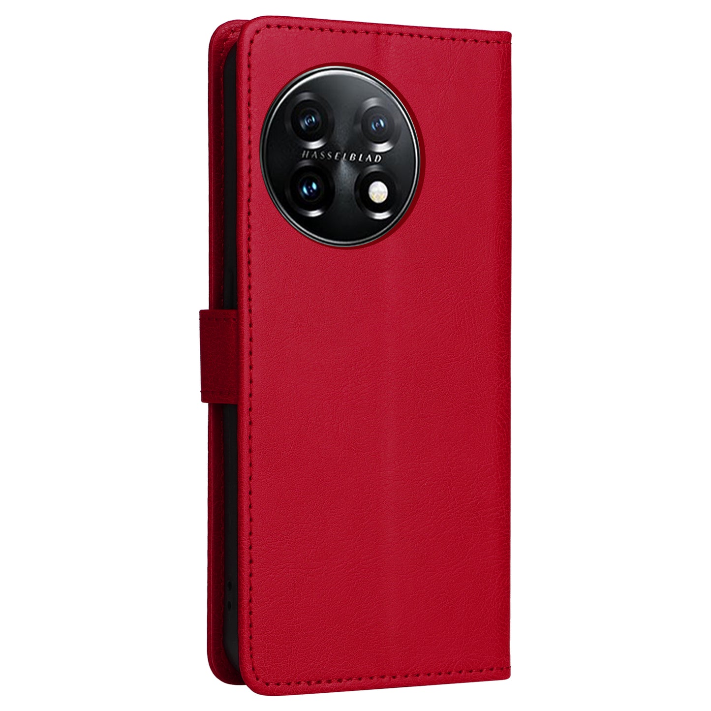 KT Leather Series-2 For OnePlus 11 5G Flip Stand Phone Cover PU Leather Solid Color Wallet Case