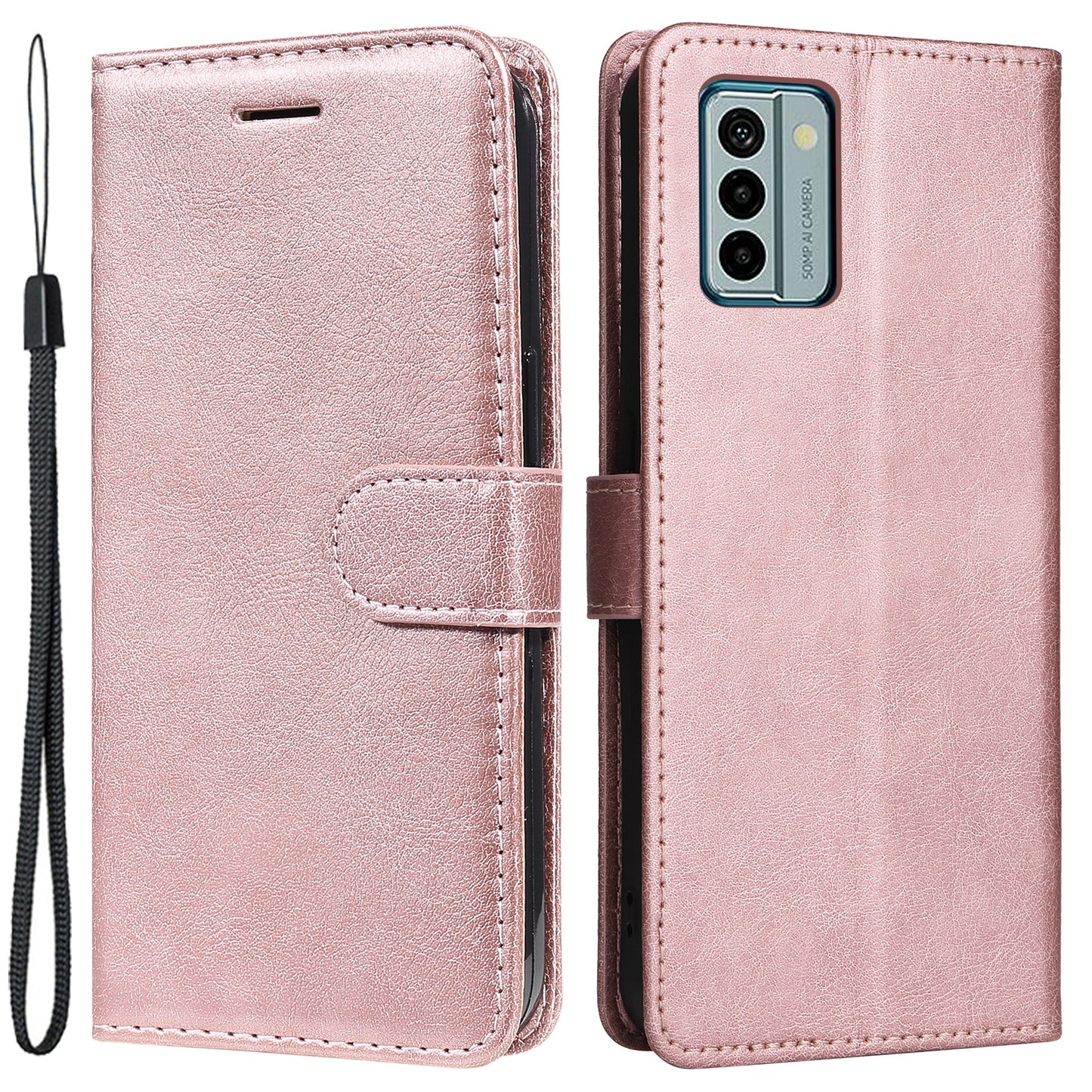 KT Leather Series-2 For Nokia G22 Solid Color Phone Case PU Leather Stand Wallet Flip Cover