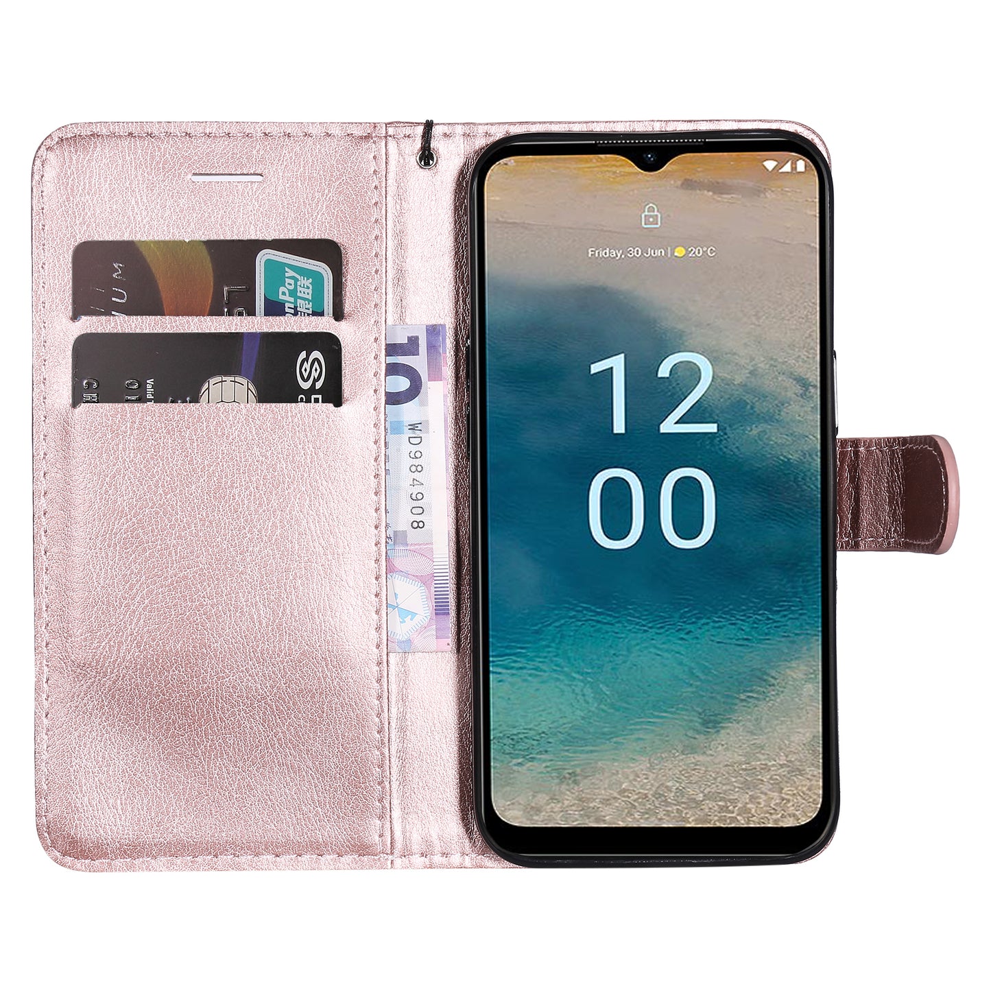 KT Leather Series-2 For Nokia G22 Solid Color Phone Case PU Leather Stand Wallet Flip Cover