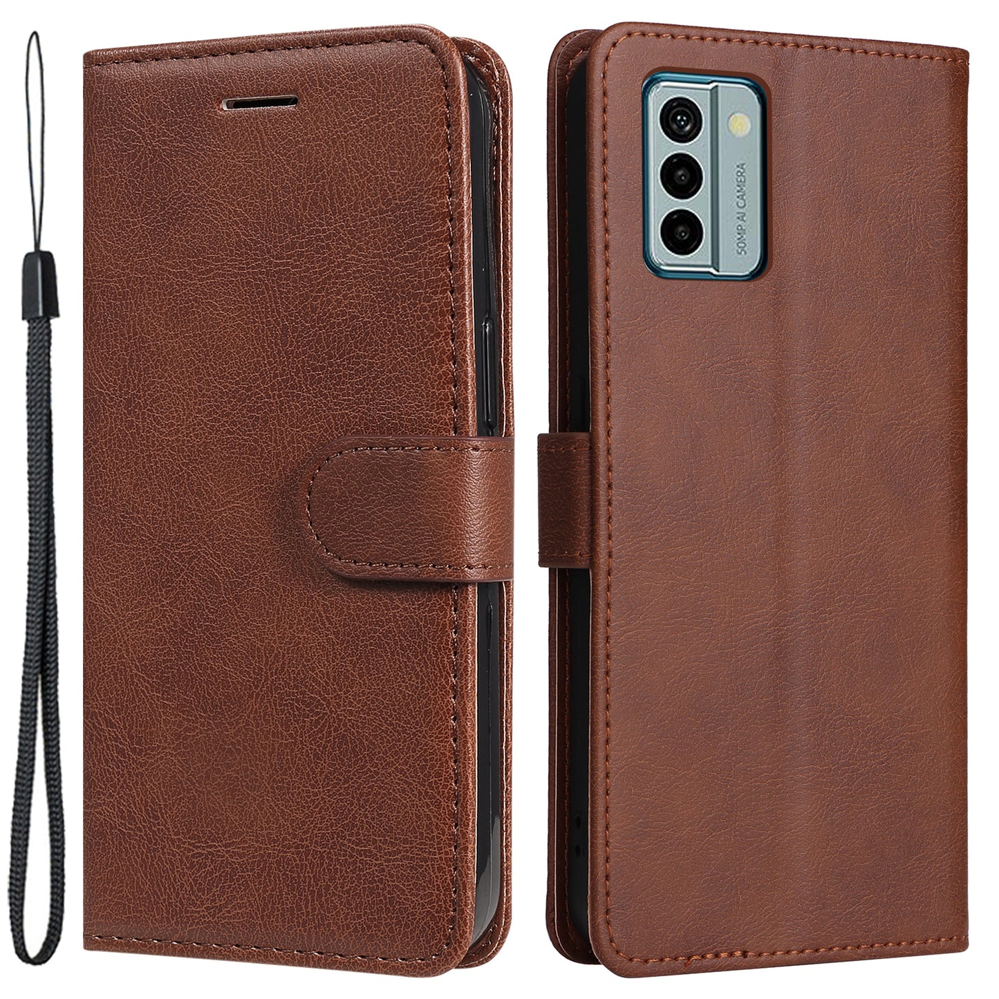 KT Leather Series-2 For Nokia G22 Solid Color Phone Case PU Leather Stand Wallet Flip Cover