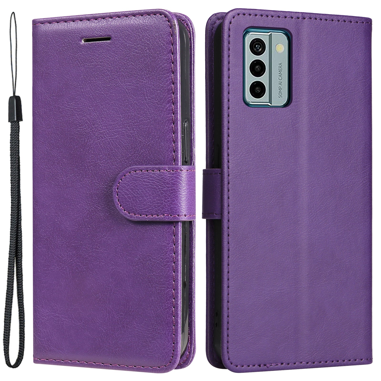 KT Leather Series-2 For Nokia G22 Solid Color Phone Case PU Leather Stand Wallet Flip Cover