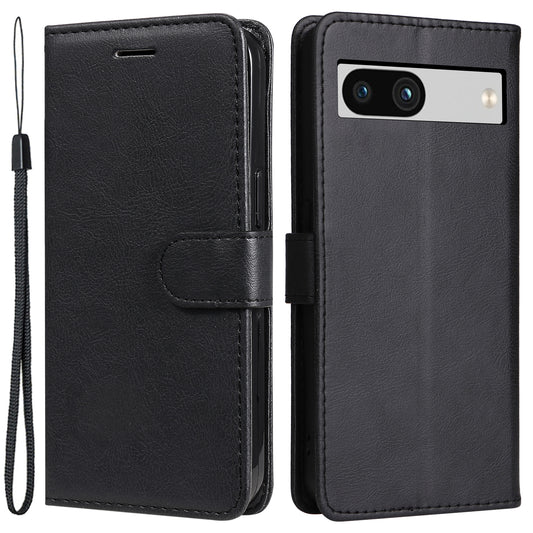 KT Leather Series-2 For Google Pixel 7a PU Leather Protective Cover Stand Wallet Solid Color Phone Case