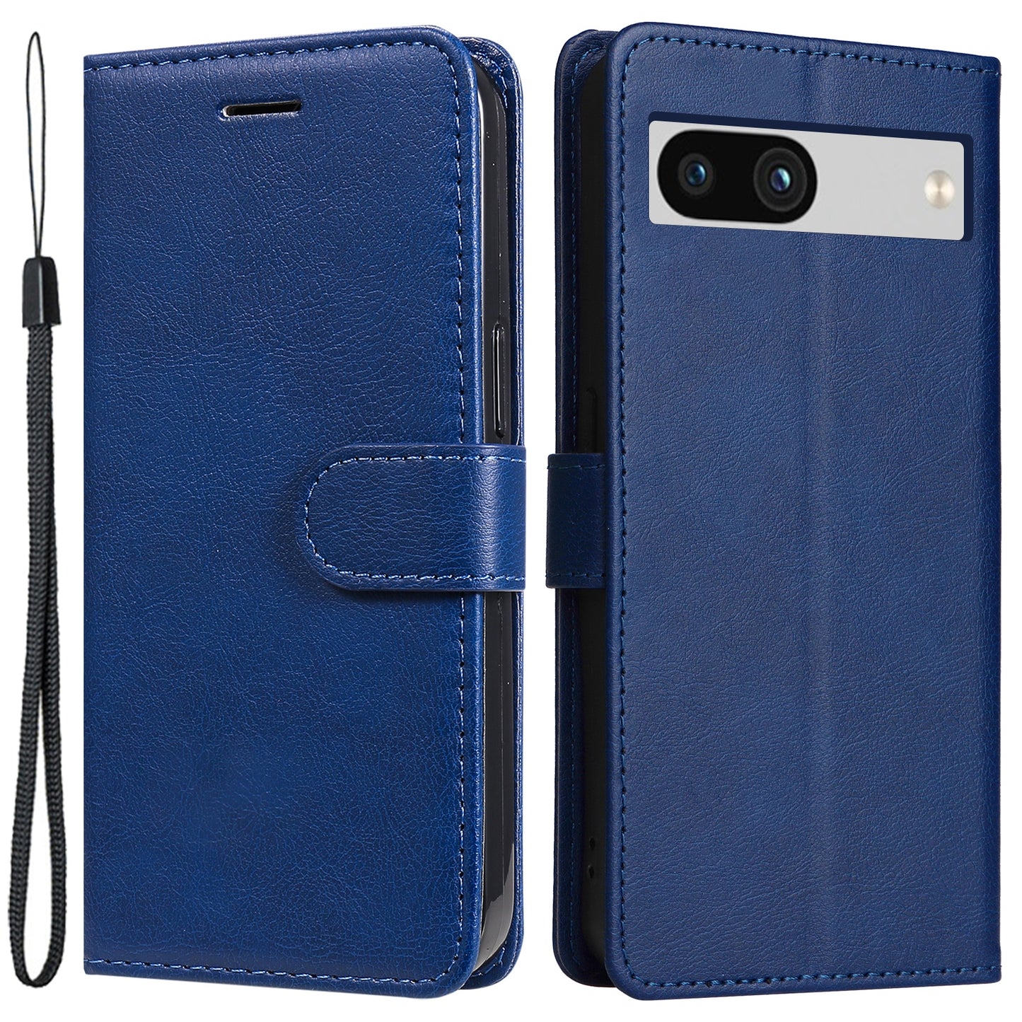 KT Leather Series-2 For Google Pixel 7a PU Leather Protective Cover Stand Wallet Solid Color Phone Case