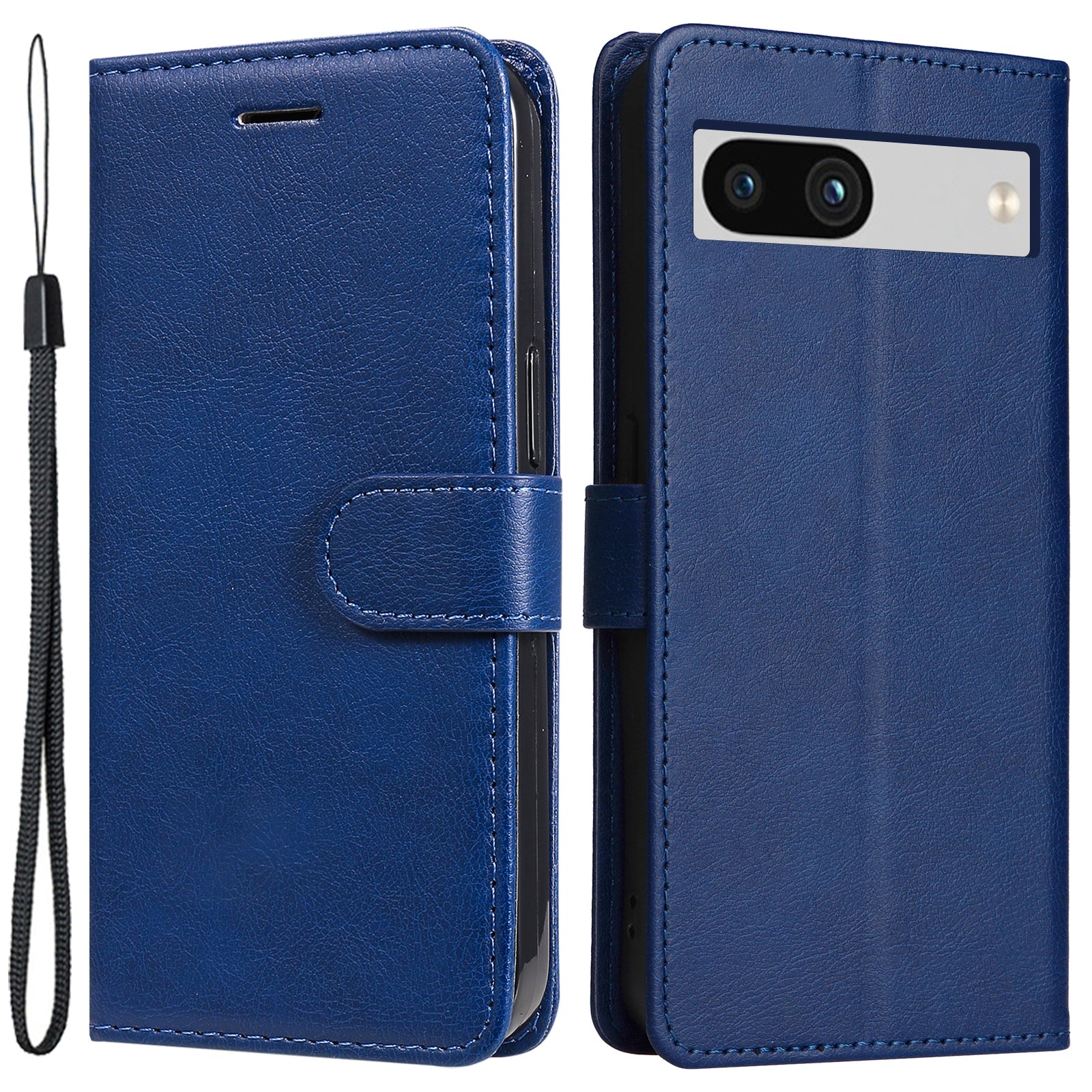 KT Leather Series-2 For Google Pixel 7a PU Leather Protective Cover Stand Wallet Solid Color Phone Case