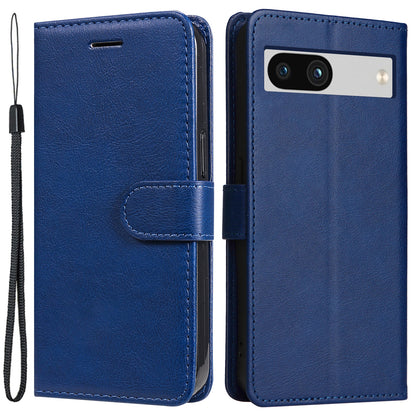 KT Leather Series-2 For Google Pixel 7a PU Leather Protective Cover Stand Wallet Solid Color Phone Case