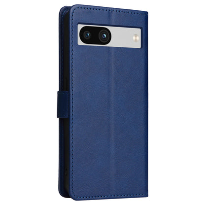 KT Leather Series-2 For Google Pixel 7a PU Leather Protective Cover Stand Wallet Solid Color Phone Case