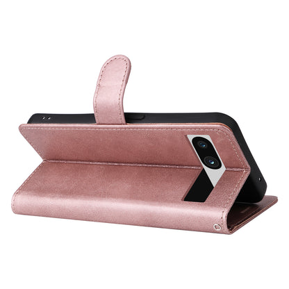 KT Leather Series-2 For Google Pixel 7a PU Leather Protective Cover Stand Wallet Solid Color Phone Case