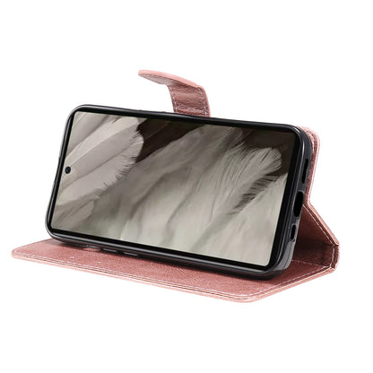 KT Leather Series-2 For Google Pixel 7a PU Leather Protective Cover Stand Wallet Solid Color Phone Case