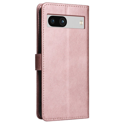 KT Leather Series-2 For Google Pixel 7a PU Leather Protective Cover Stand Wallet Solid Color Phone Case