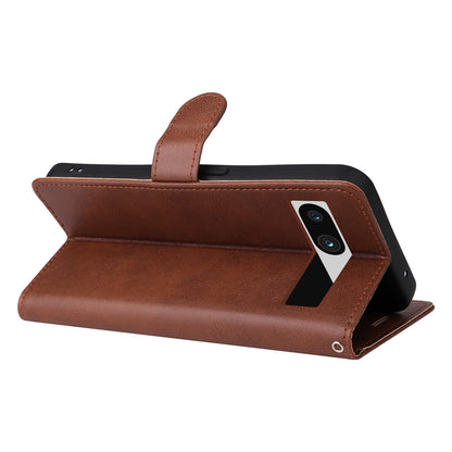 KT Leather Series-2 For Google Pixel 7a PU Leather Protective Cover Stand Wallet Solid Color Phone Case