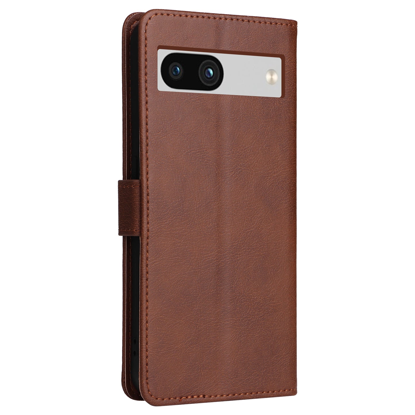KT Leather Series-2 For Google Pixel 7a PU Leather Protective Cover Stand Wallet Solid Color Phone Case