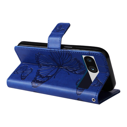 KT Imprinting Flower Series-2 For Google Pixel 7a PU Leather Stand Cover Butterfly Flower Imprinted Wallet Phone Case