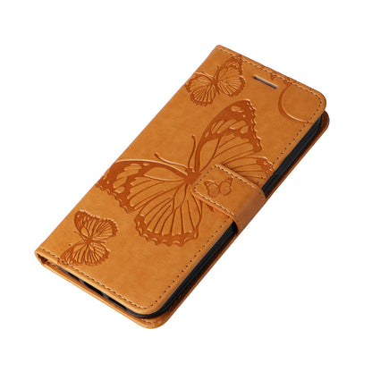 KT Imprinting Flower Series-2 For Google Pixel 7a PU Leather Stand Cover Butterfly Flower Imprinted Wallet Phone Case