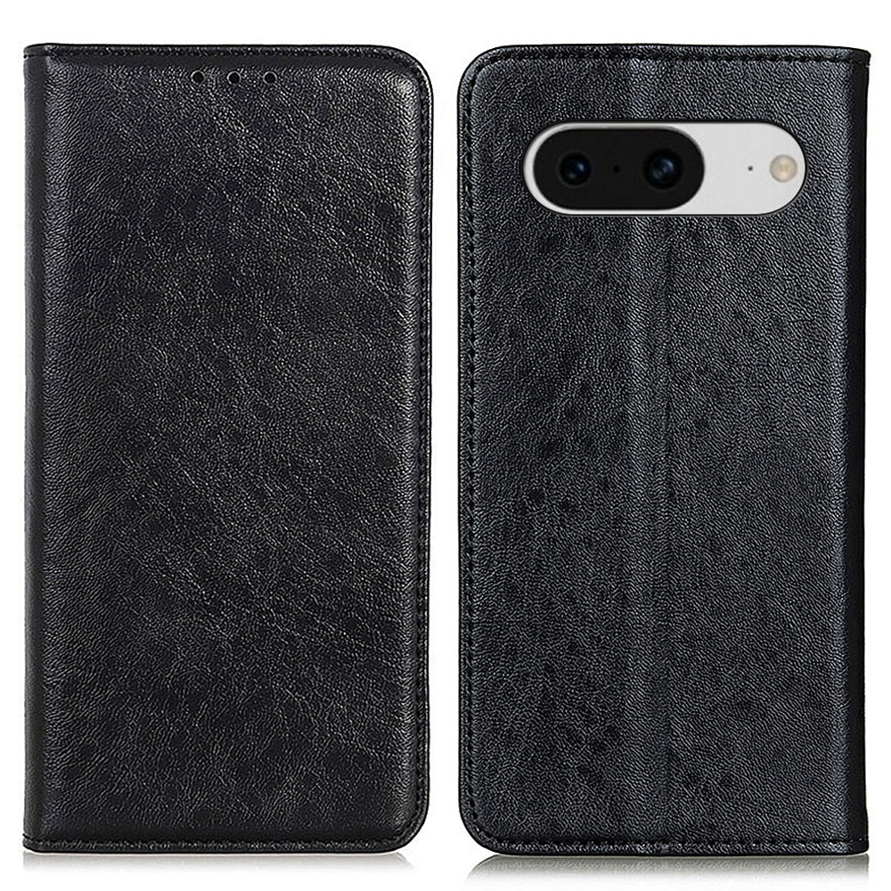 For Google Pixel 8 Crazy Horse Texture Leather Phone Cover Cell Phone Wallet Stand Case