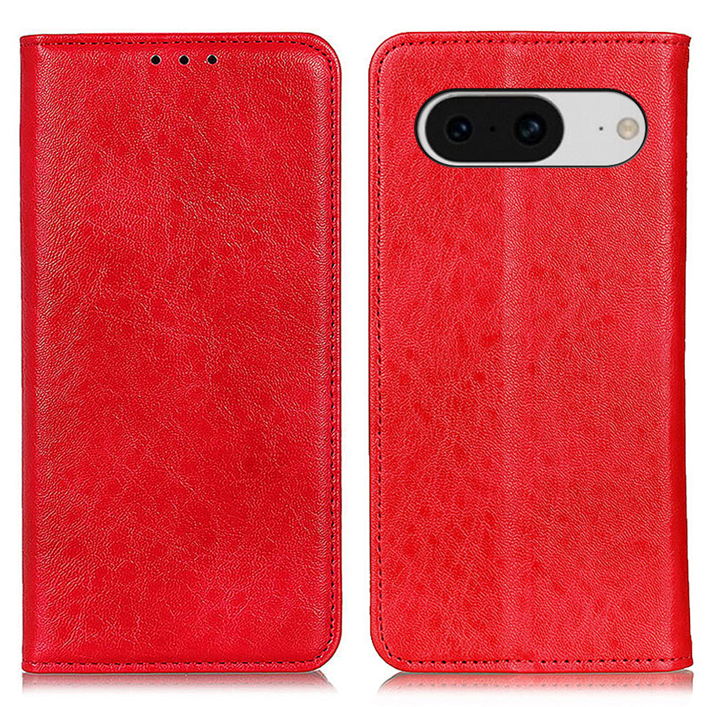 For Google Pixel 8 Crazy Horse Texture Leather Phone Cover Cell Phone Wallet Stand Case