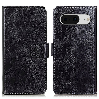 Retro Crazy Horse Texture Leather Case for Google Pixel 8 , Stand Wallet Cell Phone Cover
