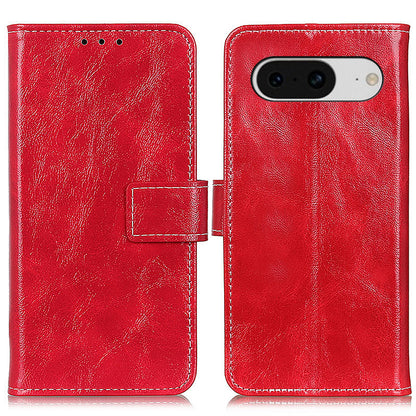Retro Crazy Horse Texture Leather Case for Google Pixel 8 , Stand Wallet Cell Phone Cover