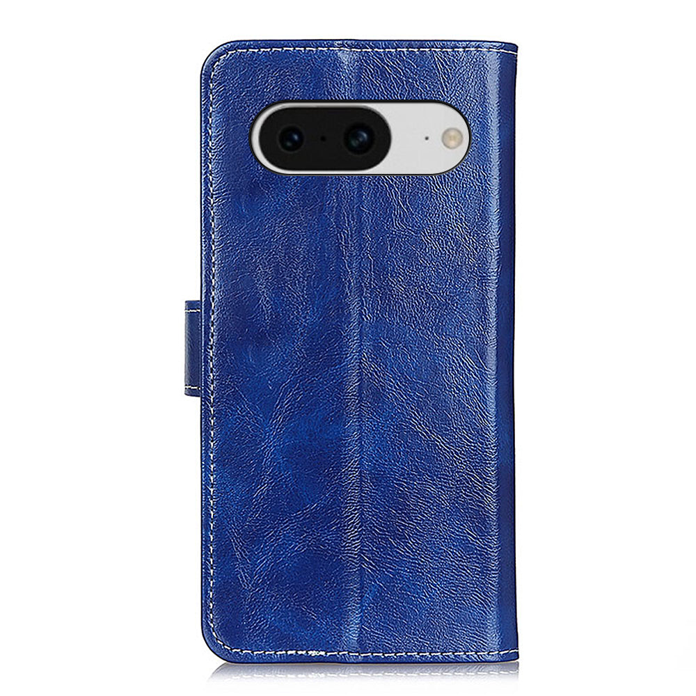 Retro Crazy Horse Texture Leather Case for Google Pixel 8 , Stand Wallet Cell Phone Cover