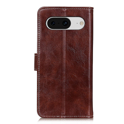 Retro Crazy Horse Texture Leather Case for Google Pixel 8 , Stand Wallet Cell Phone Cover