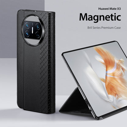 DUX DUCIS Bril-Series For Huawei Mate X3 5G Stand Phone Case PU Leather + PC Card Slot Cover