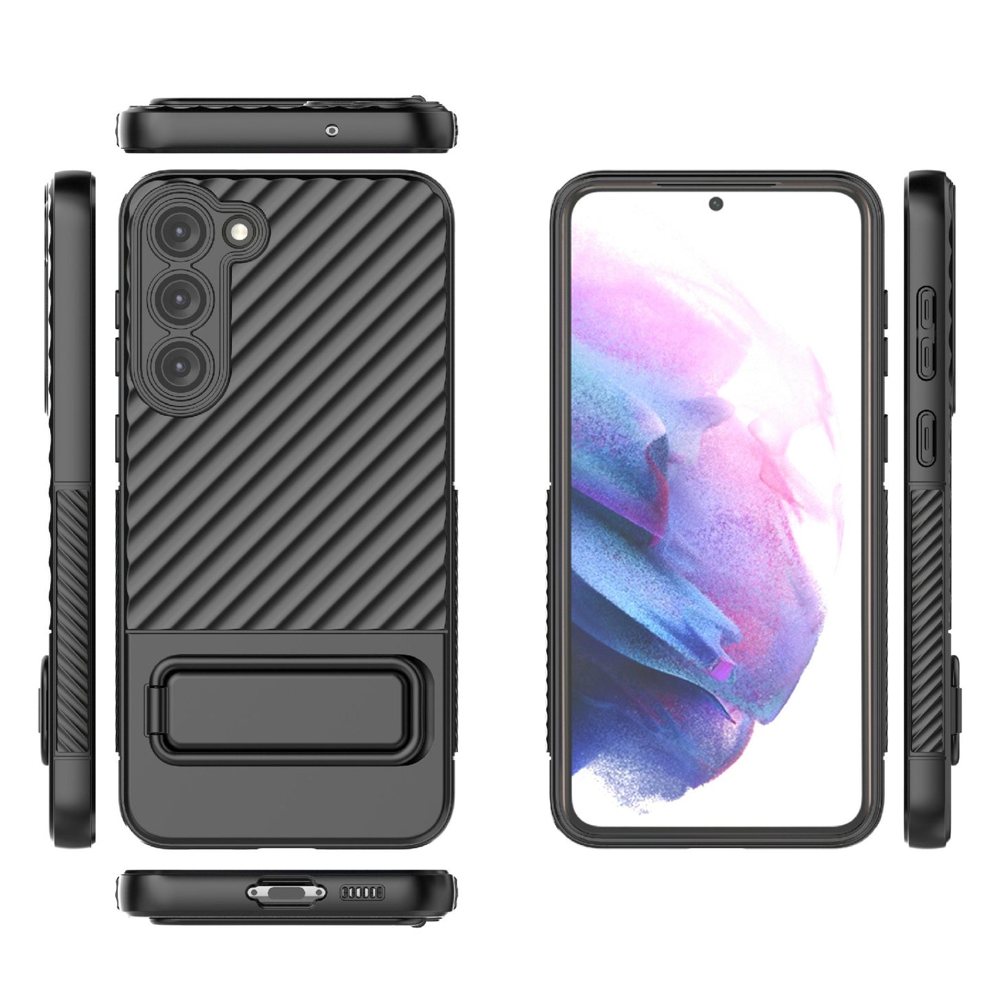 Phone Case for Samsung Galaxy S23 Rugged TPU Kickstand Cover