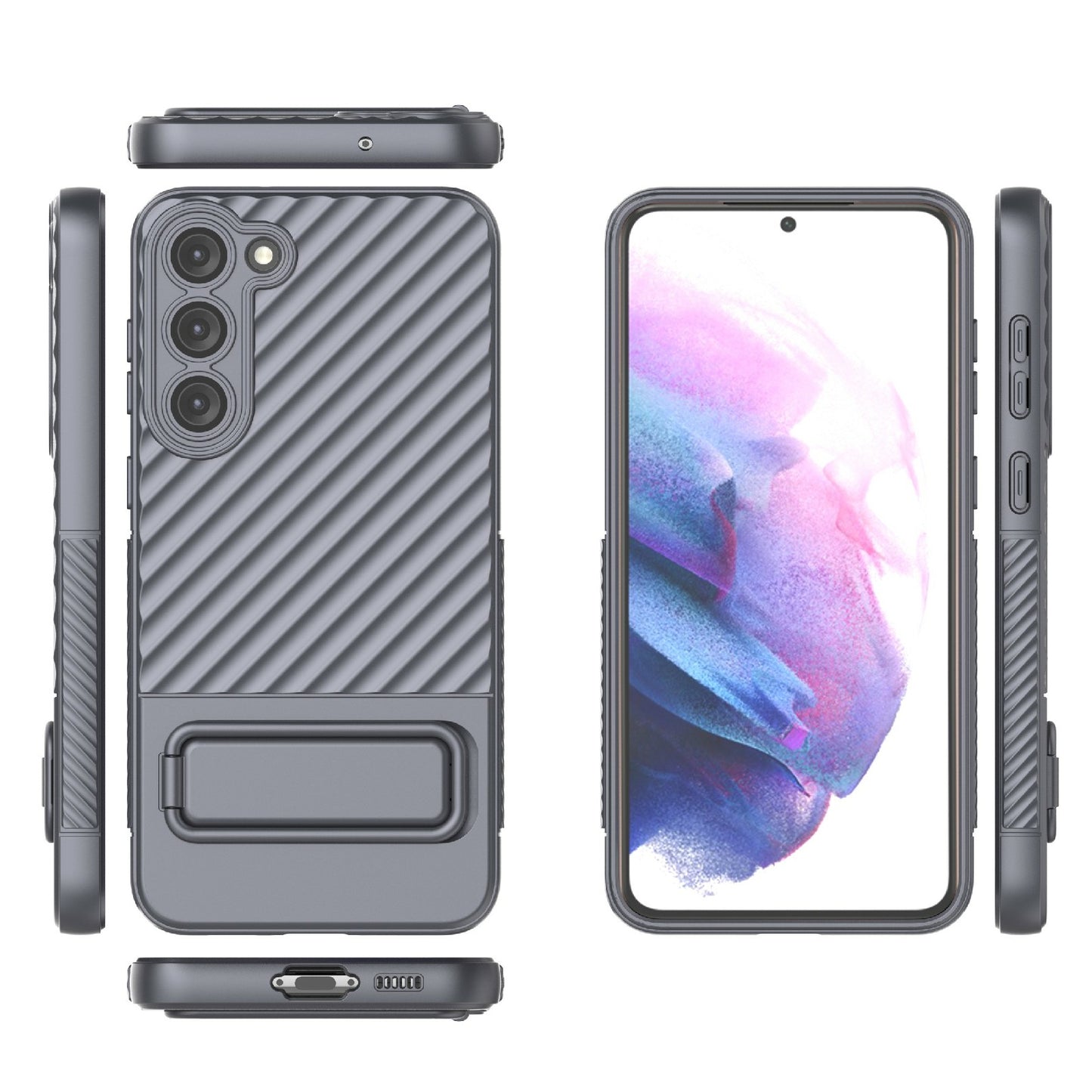 Phone Case for Samsung Galaxy S23 Rugged TPU Kickstand Cover