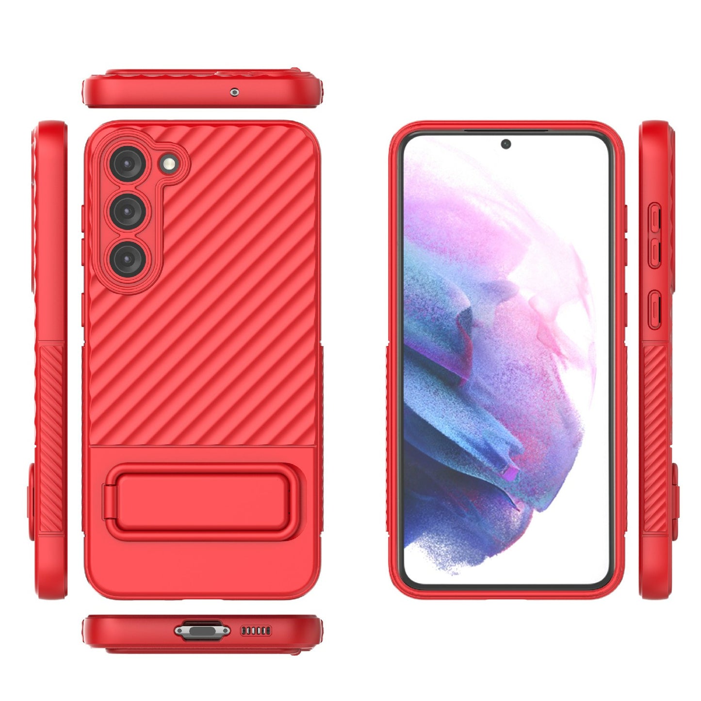 Phone Case for Samsung Galaxy S23 Rugged TPU Kickstand Cover