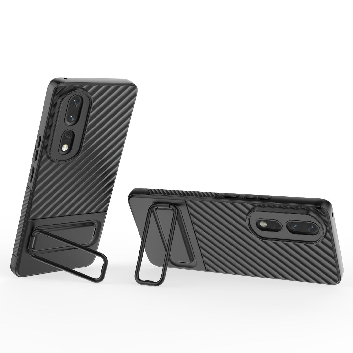 Rugged TPU Phone Case for Honor 80 Pro 5G Anti-Drop Shockproof Kickstand Phone Cover