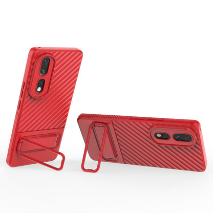Rugged TPU Phone Case for Honor 80 Pro 5G Anti-Drop Shockproof Kickstand Phone Cover