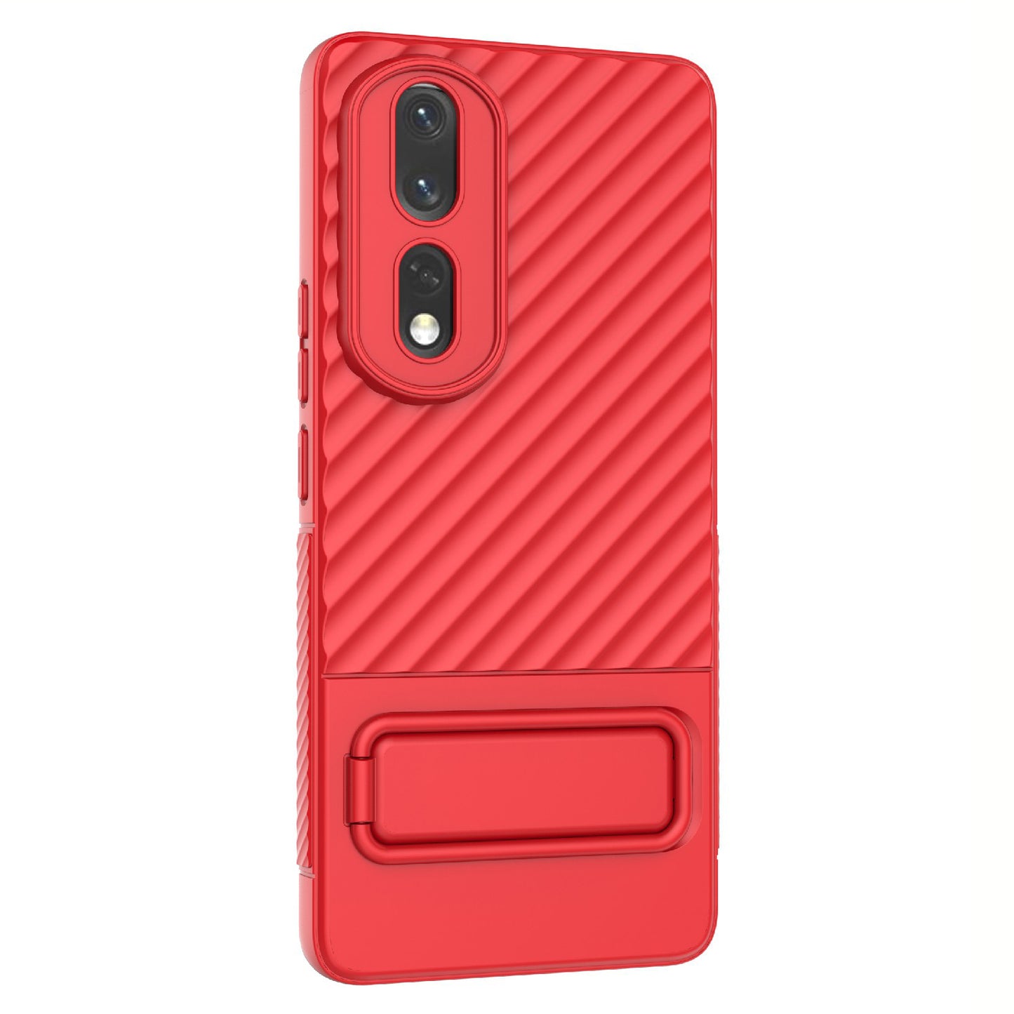 Rugged TPU Phone Case for Honor 80 Pro 5G Anti-Drop Shockproof Kickstand Phone Cover