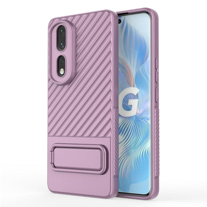 Rugged TPU Phone Case for Honor 80 Pro 5G Anti-Drop Shockproof Kickstand Phone Cover