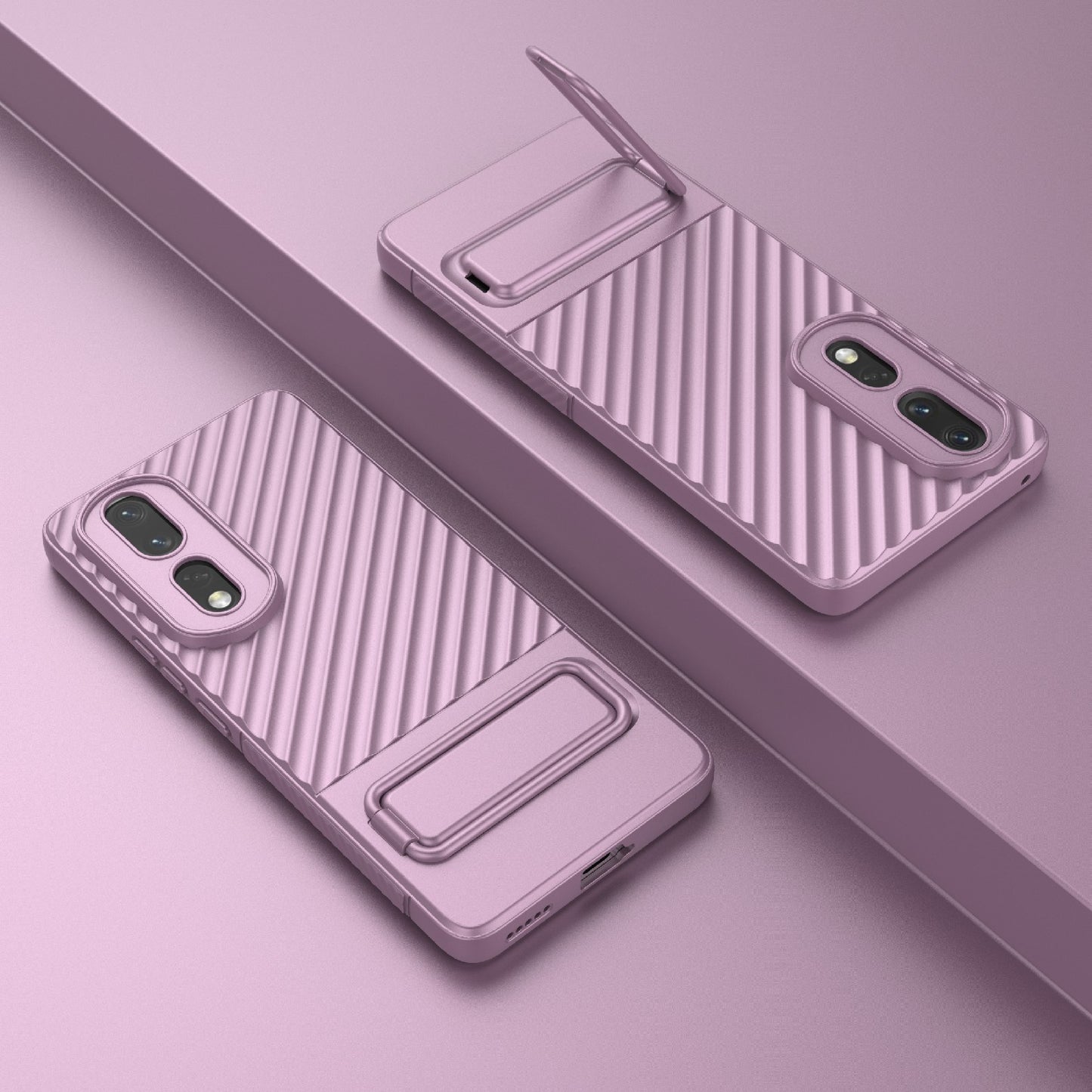 Rugged TPU Phone Case for Honor 80 Pro 5G Anti-Drop Shockproof Kickstand Phone Cover