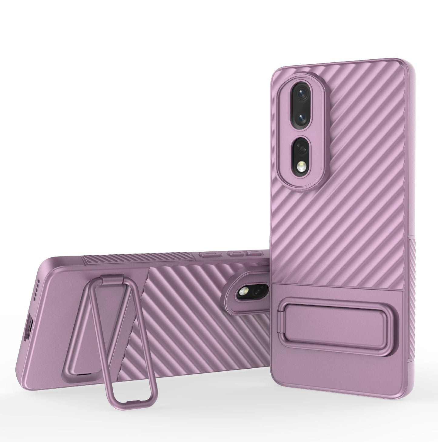 Rugged TPU Phone Case for Honor 80 Pro 5G Anti-Drop Shockproof Kickstand Phone Cover